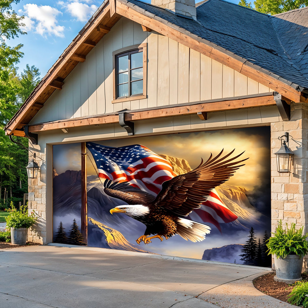 Lorva Garage Door Banner Decoration 250th Anniversary Cross The Mountain