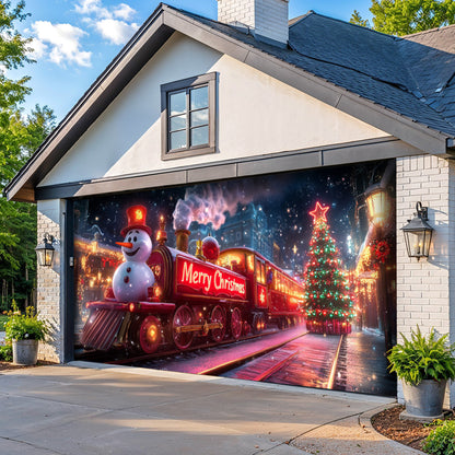 Lorva Christmas Garage Door Banner Decoration Snowman’s Holiday Express