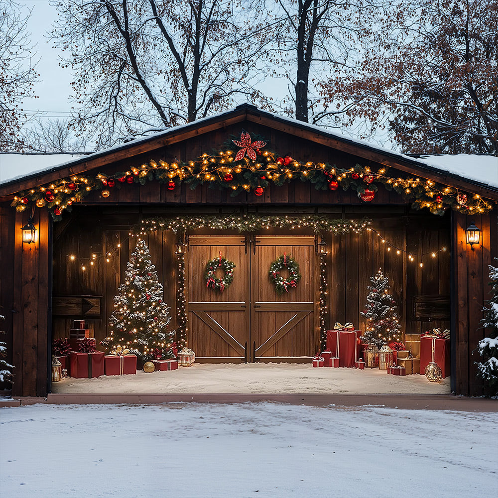 Lorva Christmas Garage Door Banner Decoration Christmas Themed Barn Door