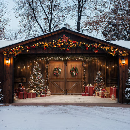 Lorva Christmas Garage Door Banner Decoration Christmas Themed Barn Door