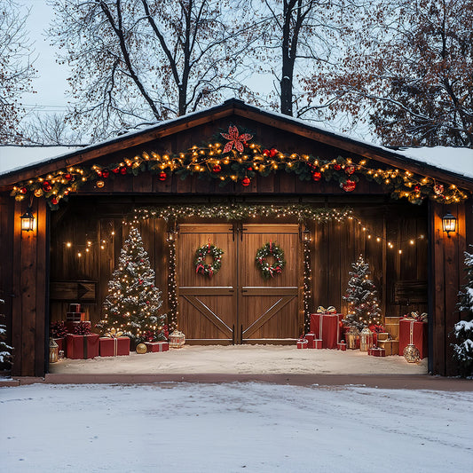 Lorva Christmas Garage Door Banner Decoration Christmas Themed Barn Door