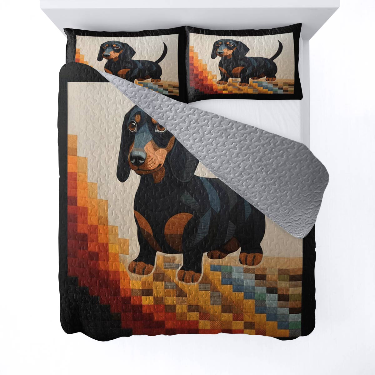 Lorva All Season Quilt 3-Piece Set Majestic Dachshund