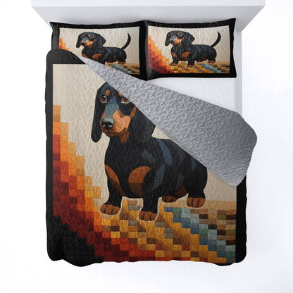 Lorva All Season Quilt 3-Piece Set Majestic Dachshund