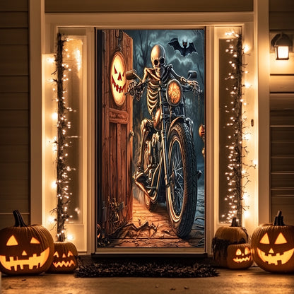 Lorva Halloween Door Cover Grim Reaper Biker