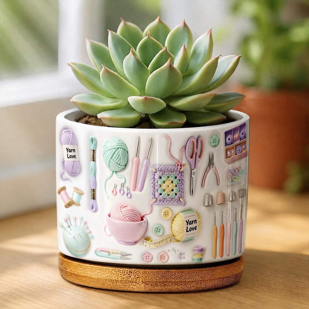 Lorva Yarn Ceramic Plant Pot Yarn Is My Therapy