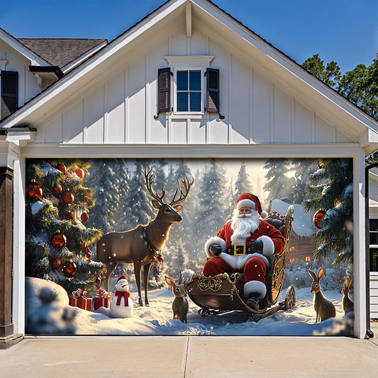 Lorva Christmas Garage Door Banner Decoration Winter Wonderland Christmas
