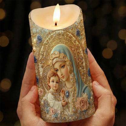 Lorva LED Candle Divine Madonna And Child