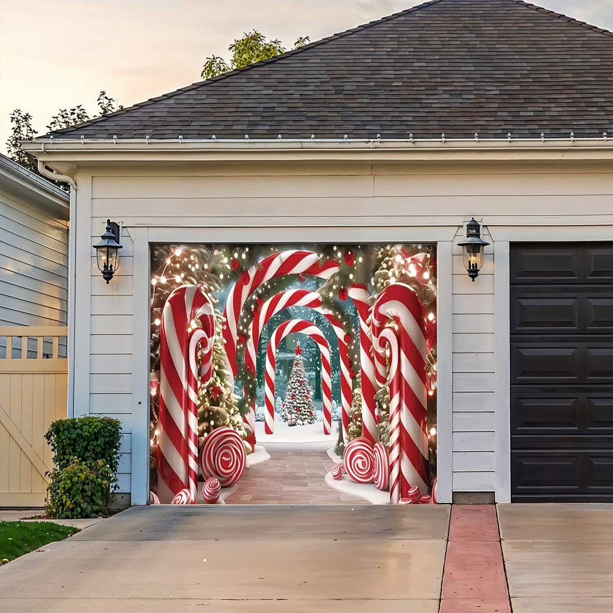 Lorva Christmas Garage Door Banner Decoration The Cute Endless Gate