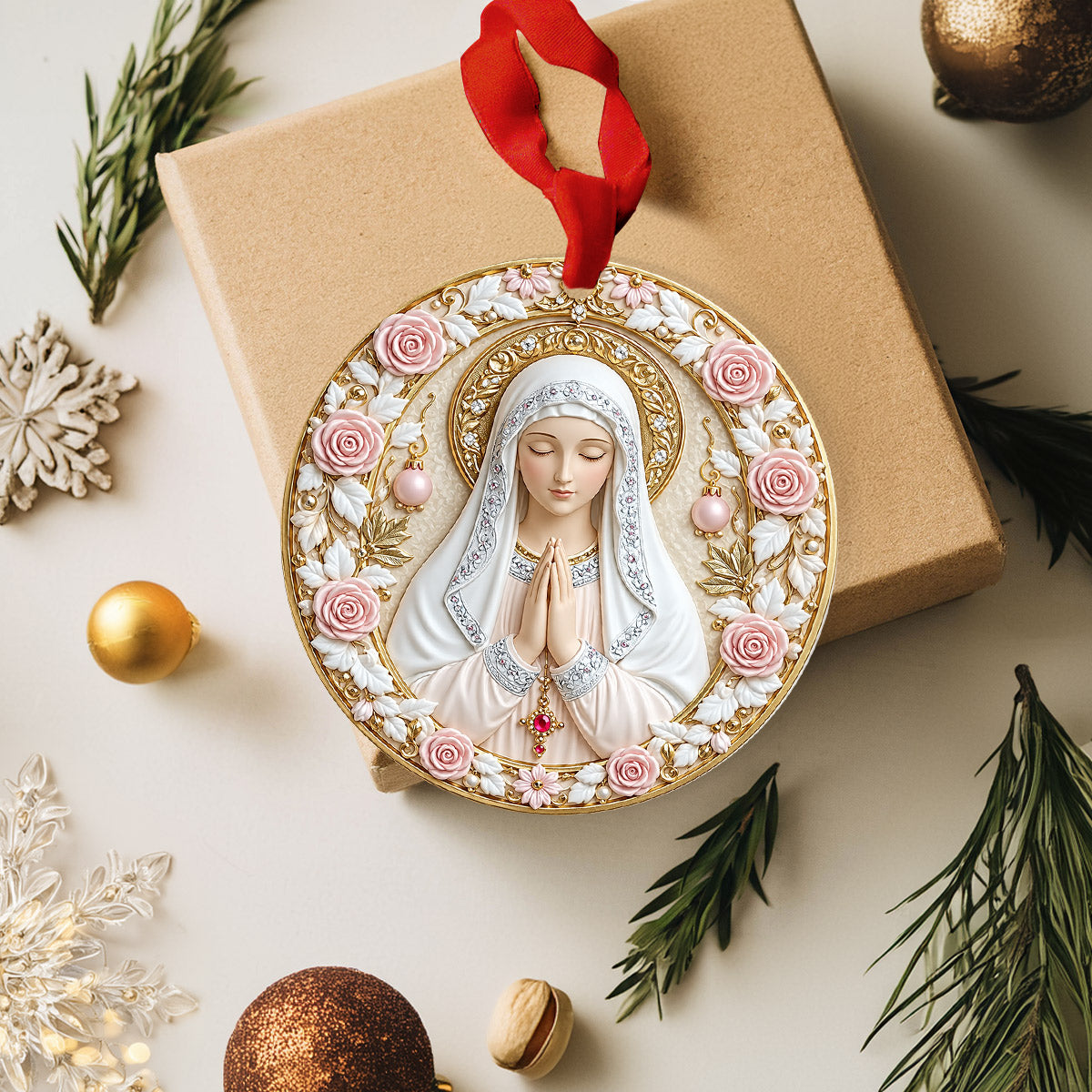 Lorva 2D Acrylic Ornament Divine Beauty Virgin Mary