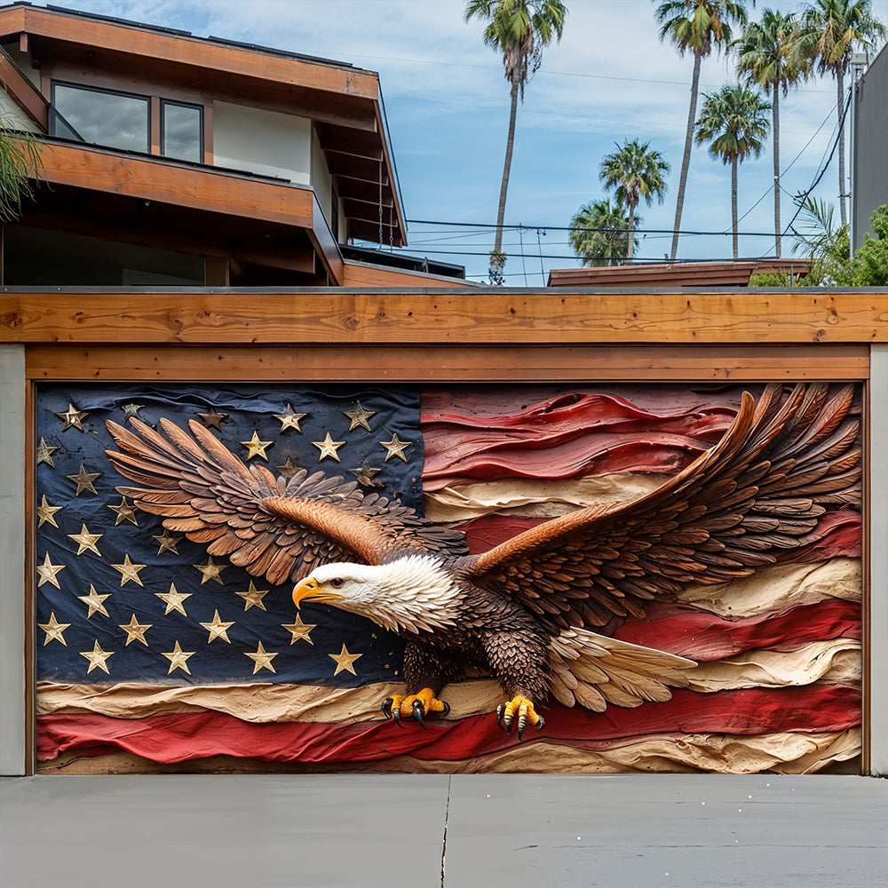 Lorva Garage Door Banner Decoration Freedom Still Soars