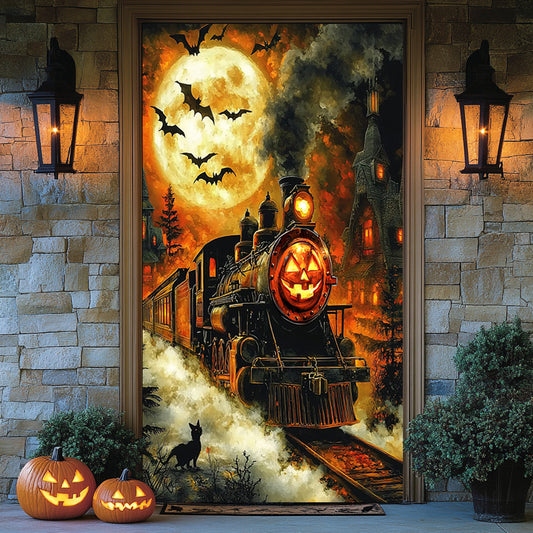 Lorva Halloween Door Cover Pumpkin Express Halloween