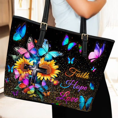 Lorva Butterfly Leather Tote Bag Sunshine & Spirit