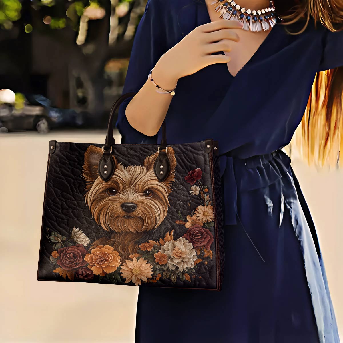 Lorva Yorkie Leather Bag Vintage Sweetheart