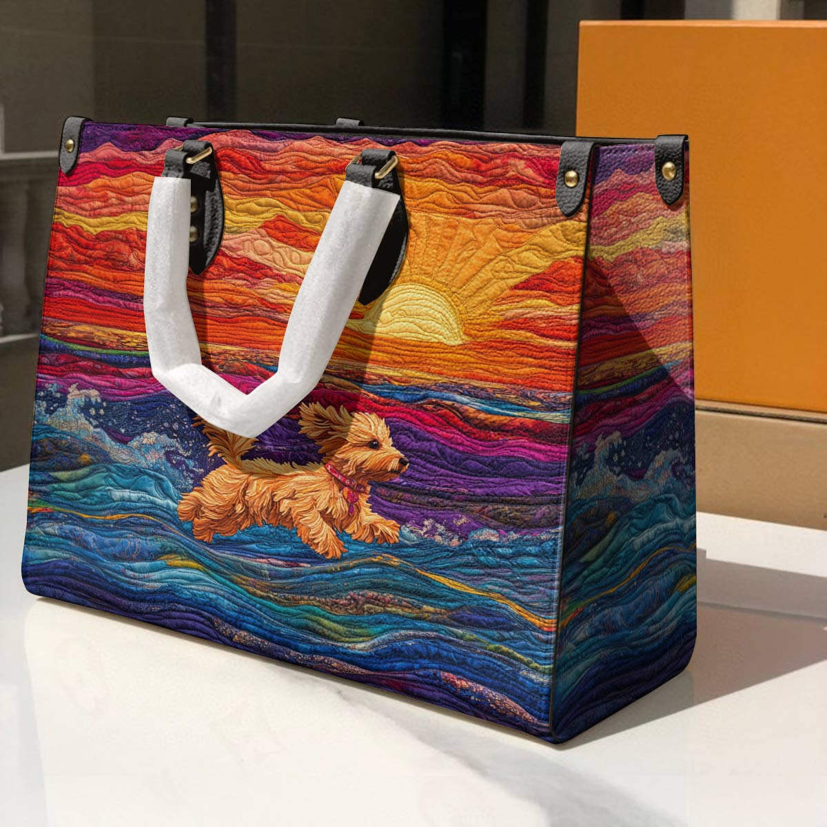 Lorva Yorkie Leather Bag Radiant Sunset