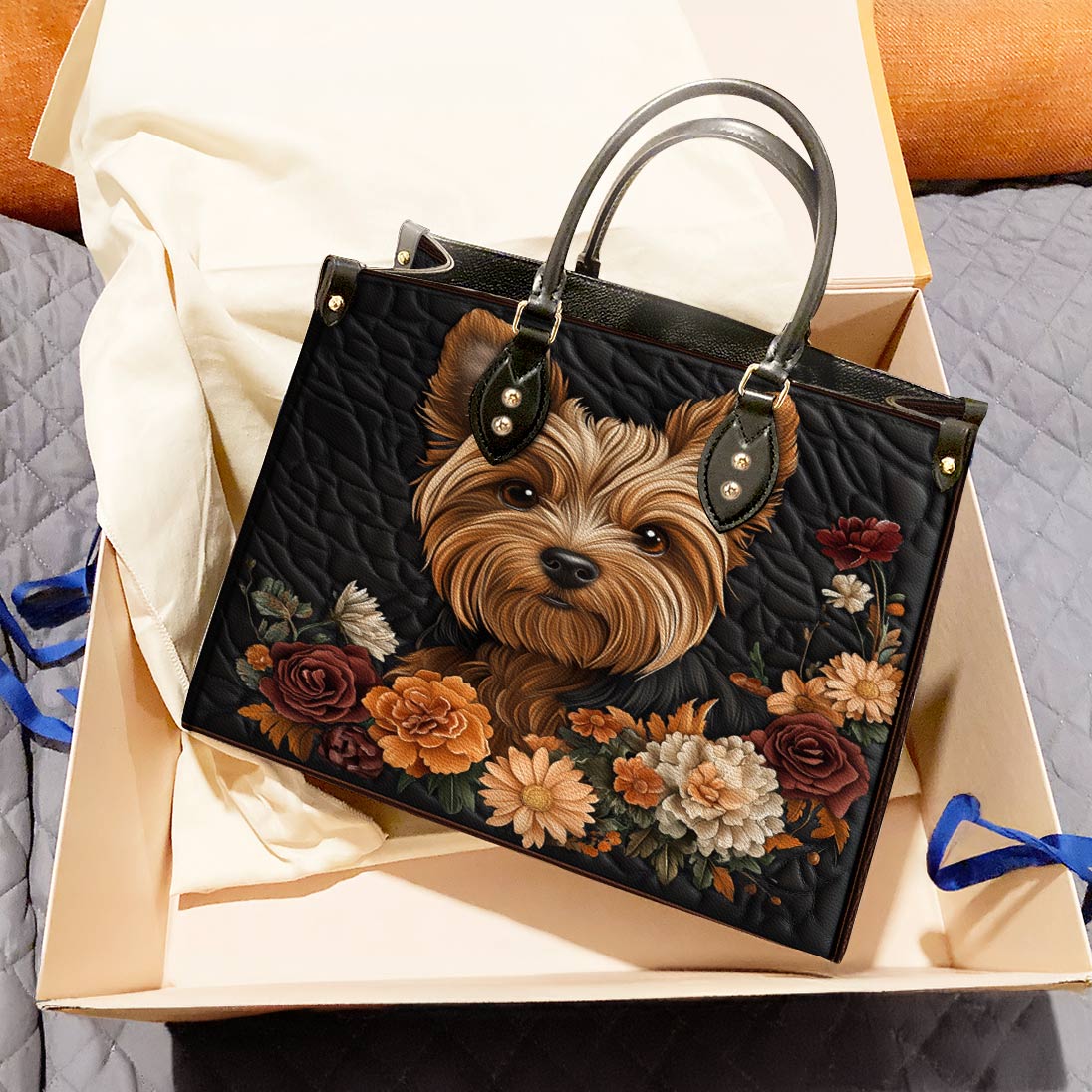 Lorva Yorkie Leather Bag Vintage Sweetheart