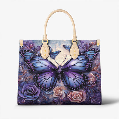 Lorva Leather Bag Violet Royalty
