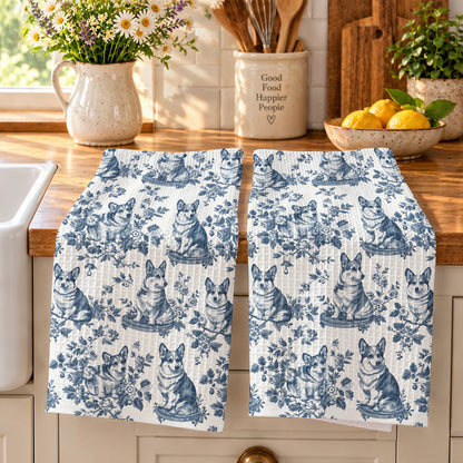 Lorva Corgi Towel Charming Floral