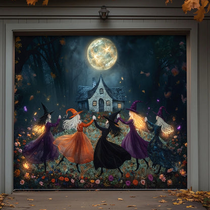 Lorva Witch Garage Door Banner Decoration Beautiful Witchy Woman