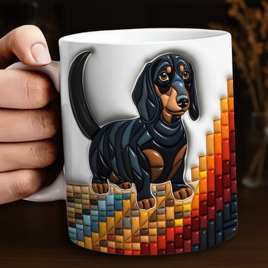 Lorva Personalized Flat Print Mug Majestic Dachshund