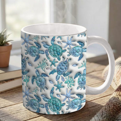 Lorva Mug Sea Turtle Blue Flow