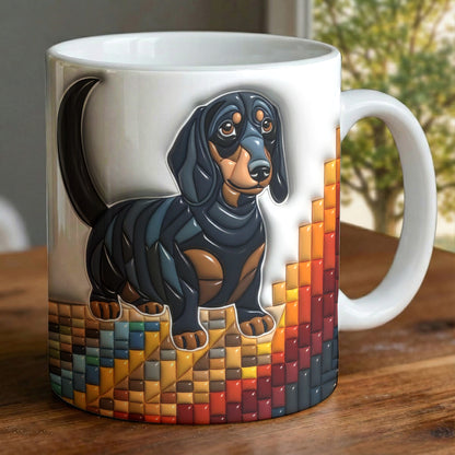 Lorva Personalized Flat Print Mug Majestic Dachshund