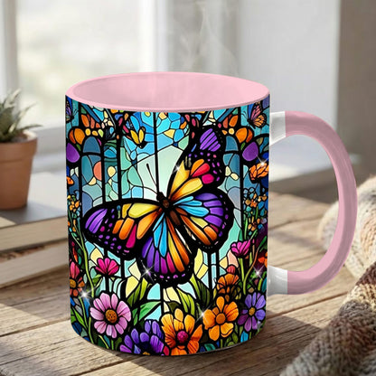 Lorva Butterfly Acent Mug Charming Floral Butterfly