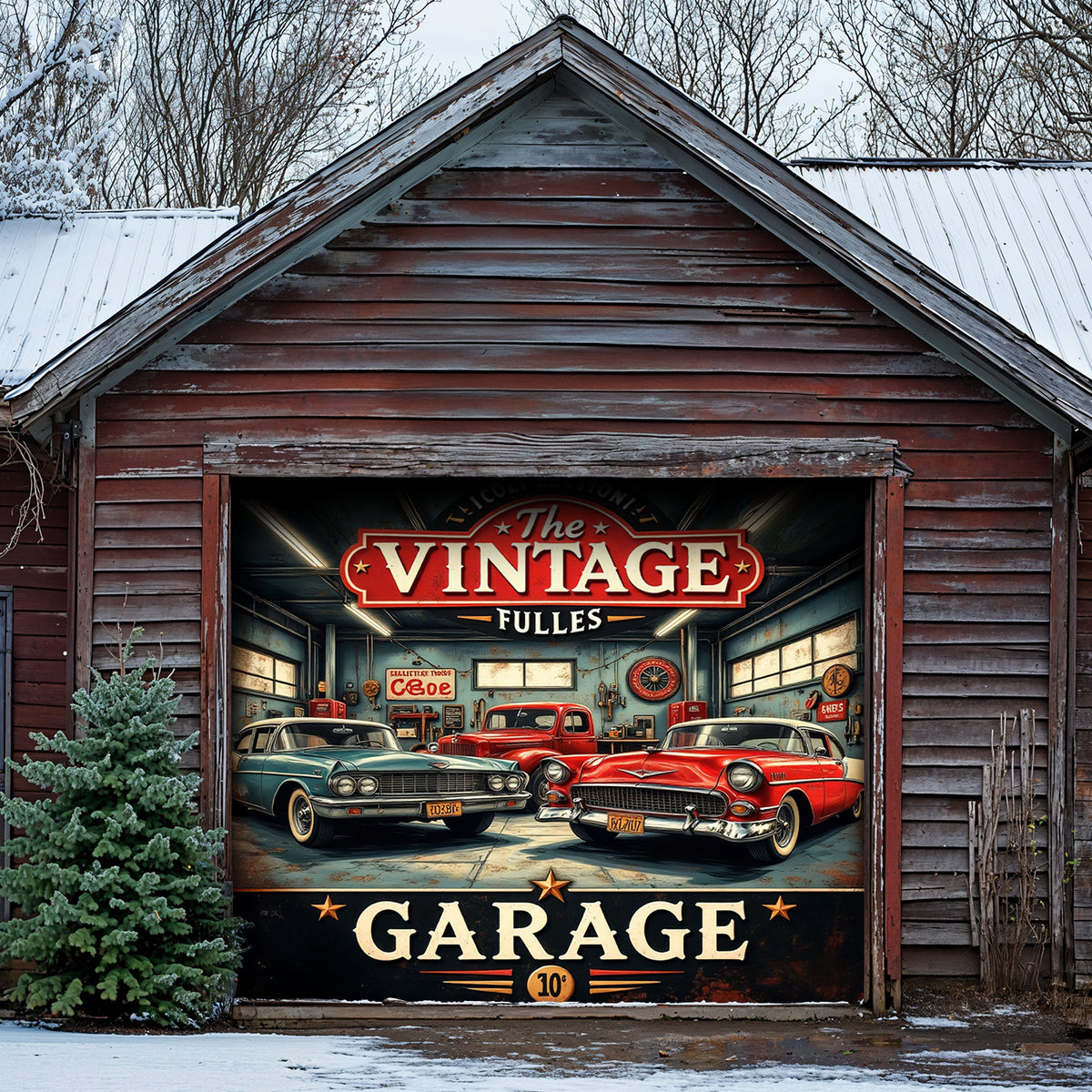 Lorva Garage Door Banner Decoration The Classic Legends Garage