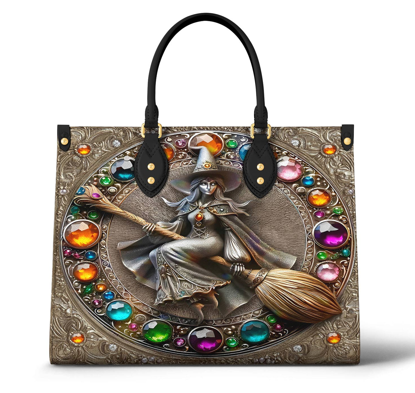 Witch Lorva Leather Bag Crystal Charm
