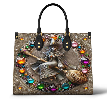 Witch Lorva Leather Bag Crystal Charm