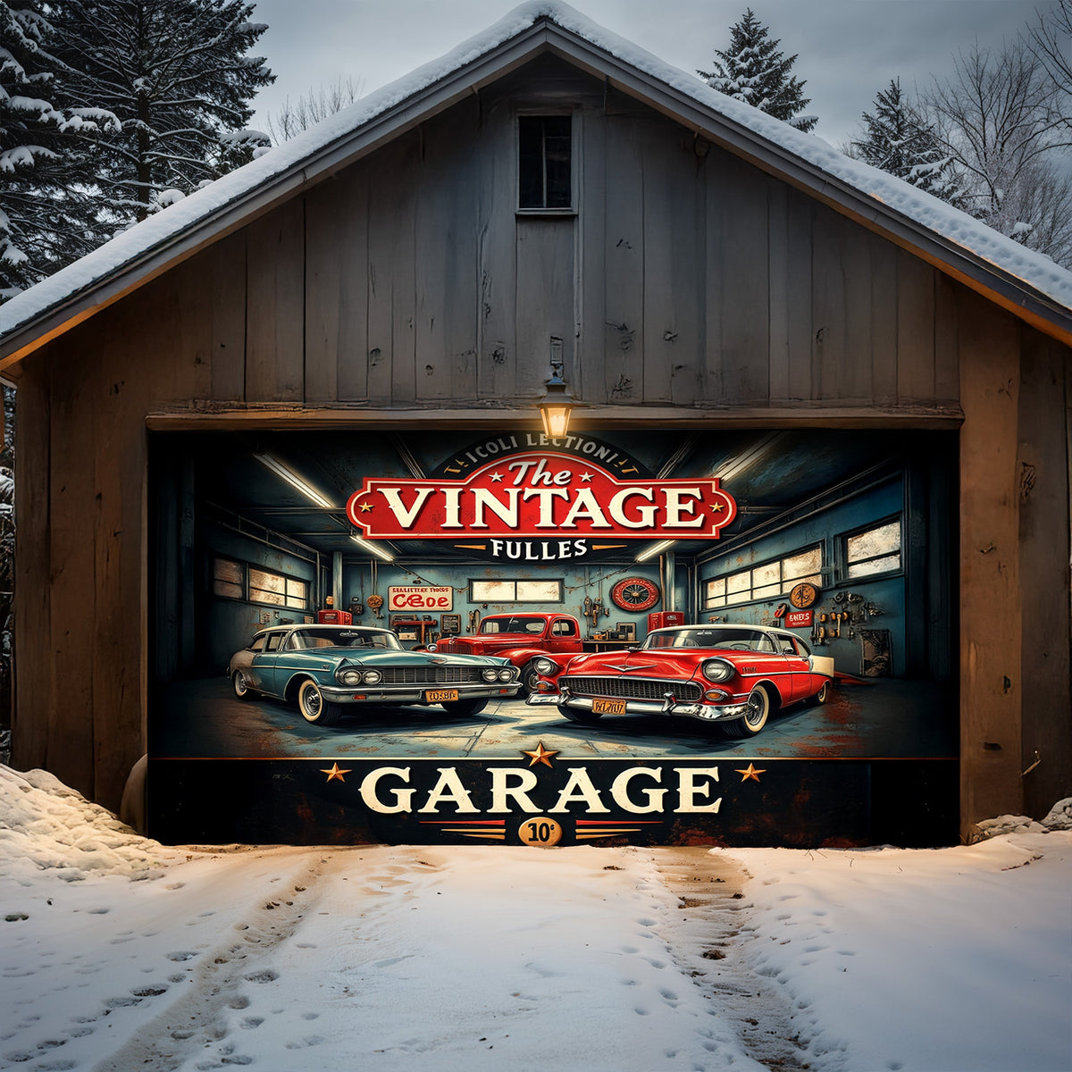Lorva Garage Door Banner Decoration The Classic Legends Garage