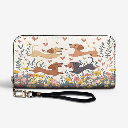 Lorva Leather Wallet Dachshunds Fill My Heart