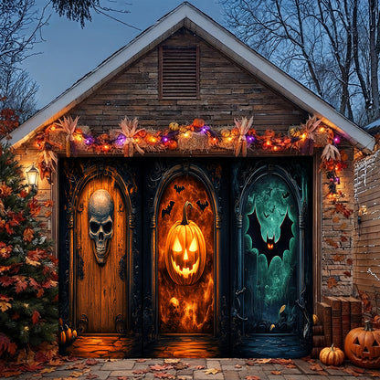 Lorva Halloween Garage Door Banner Decoration Gothic Halloween Fortress