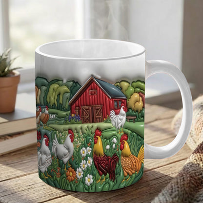 Lorva Chicken Mug Peace Farmlife