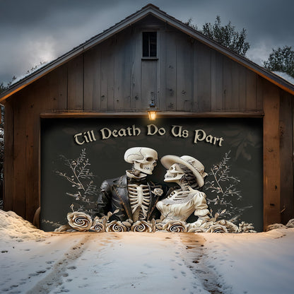 Lorva Garage Door Banner Decoration Till Death Do Us Part