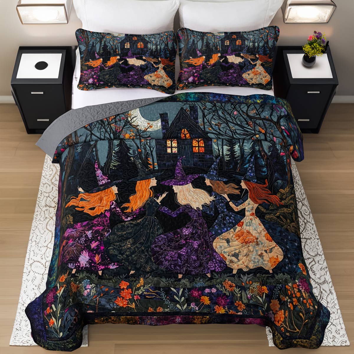 Witch Lorva All Season Quilt 3-Piece Set Whispers of the Forest