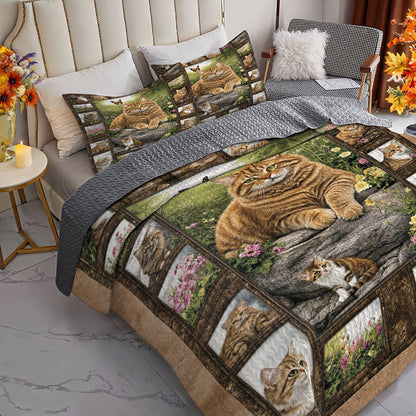 Lorva All Season Quilt 3-Piece Set Garden Tabby Dreams