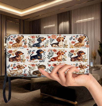 Lorva Dachshund Leather Bag Garden Escape