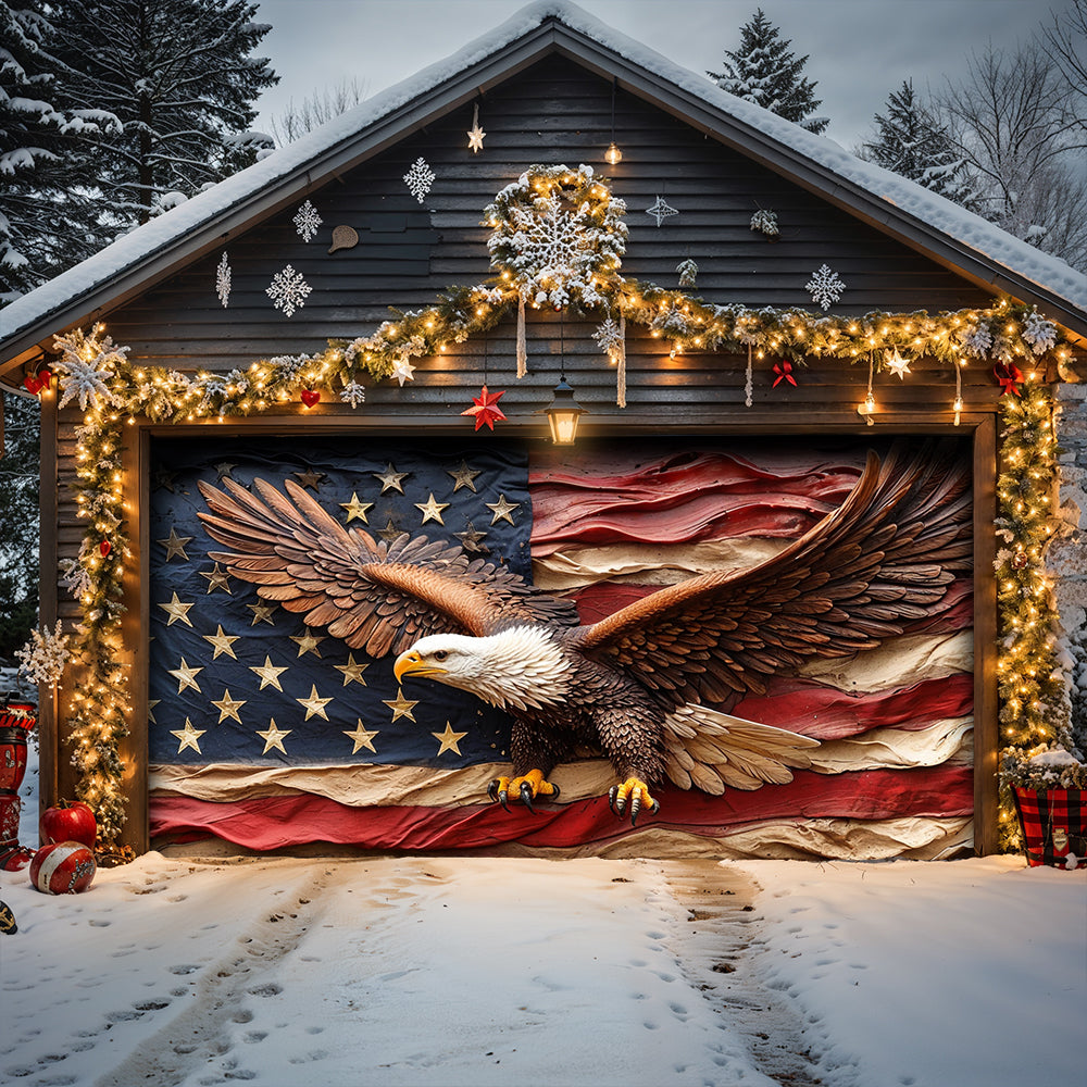 Lorva Garage Door Banner Decoration Freedom Still Soars