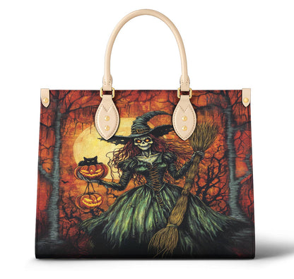Witch Lorva Leather Bag Haunted Skull Charm