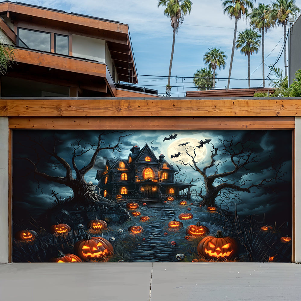 Lorva Halloween Garage Door Banner Decoration A deadly Night