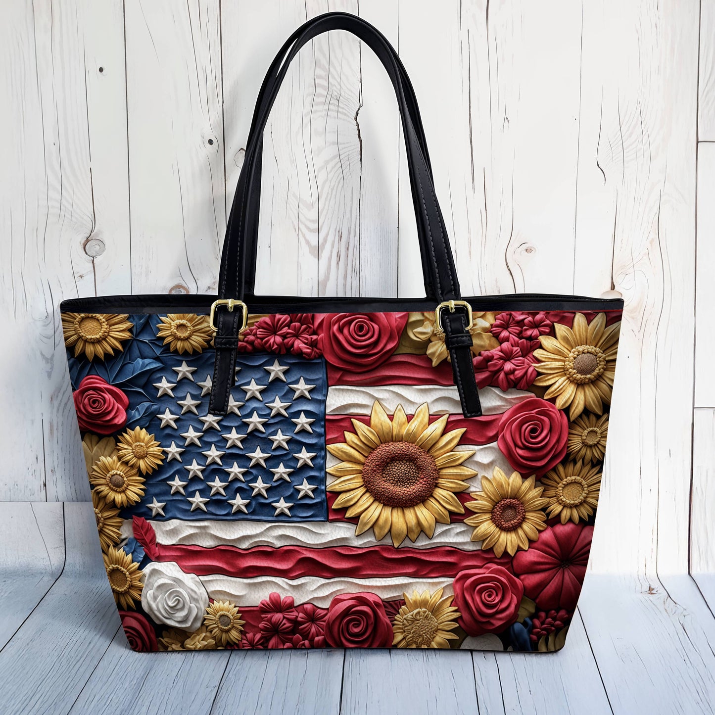 Lorva Leather Tote Bag Love My Country