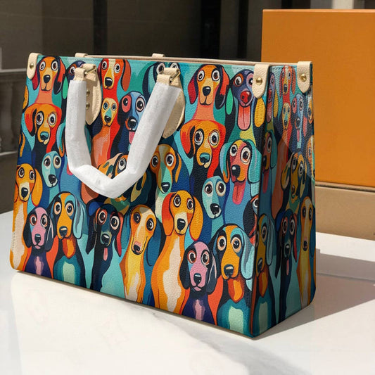 Lorva Dachshund Leather Bag Fun & Whimsical