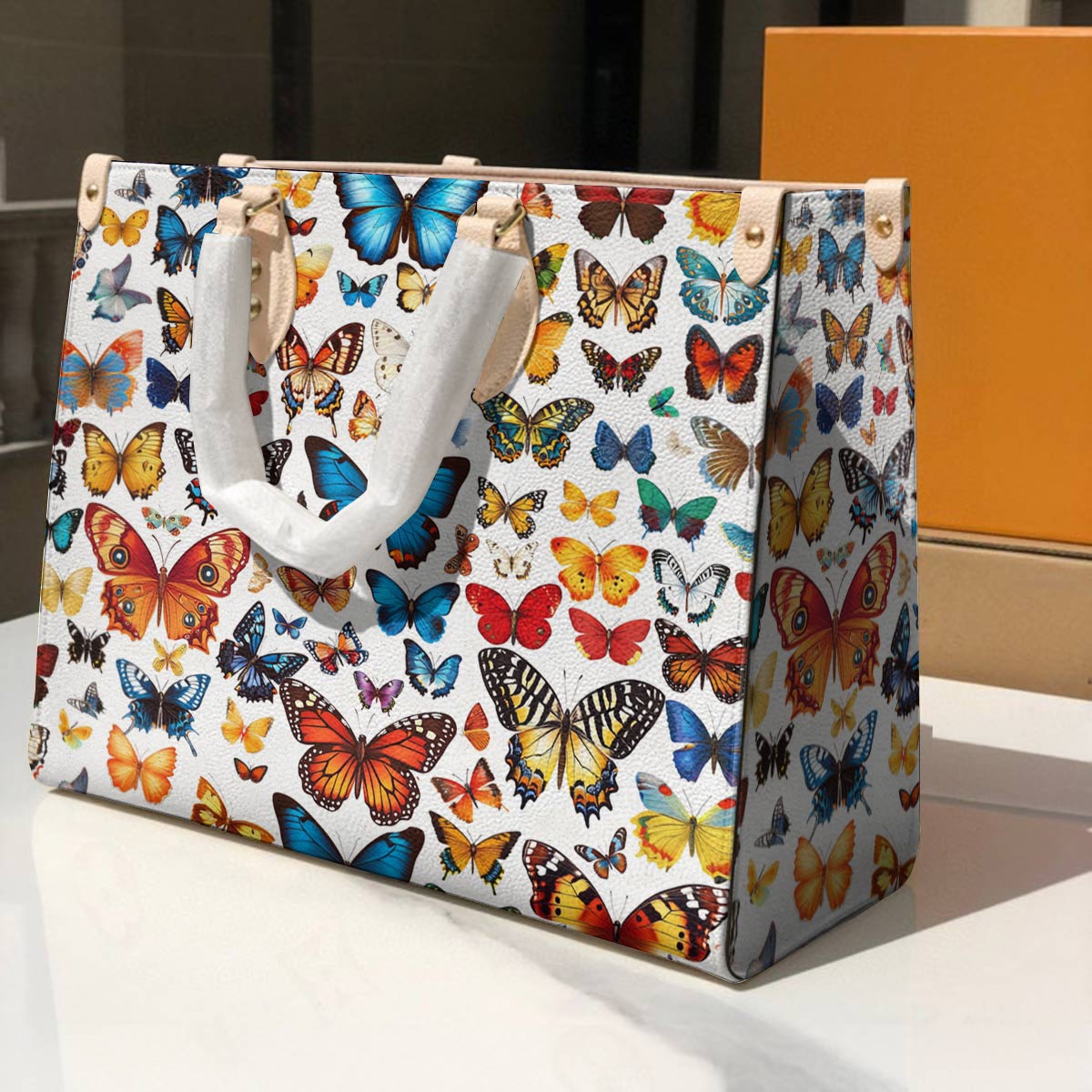Lorva Leather Bag Butterfly Kaleidoscope