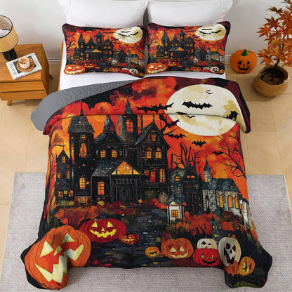 Halloween Lorva All Season Quilt 3-Piece Set Midnight Haunting