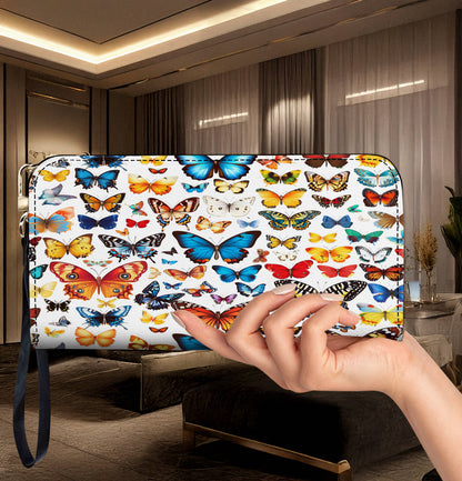 Lorva Butterfly Leather Wallet Butterfly Kaleidoscope