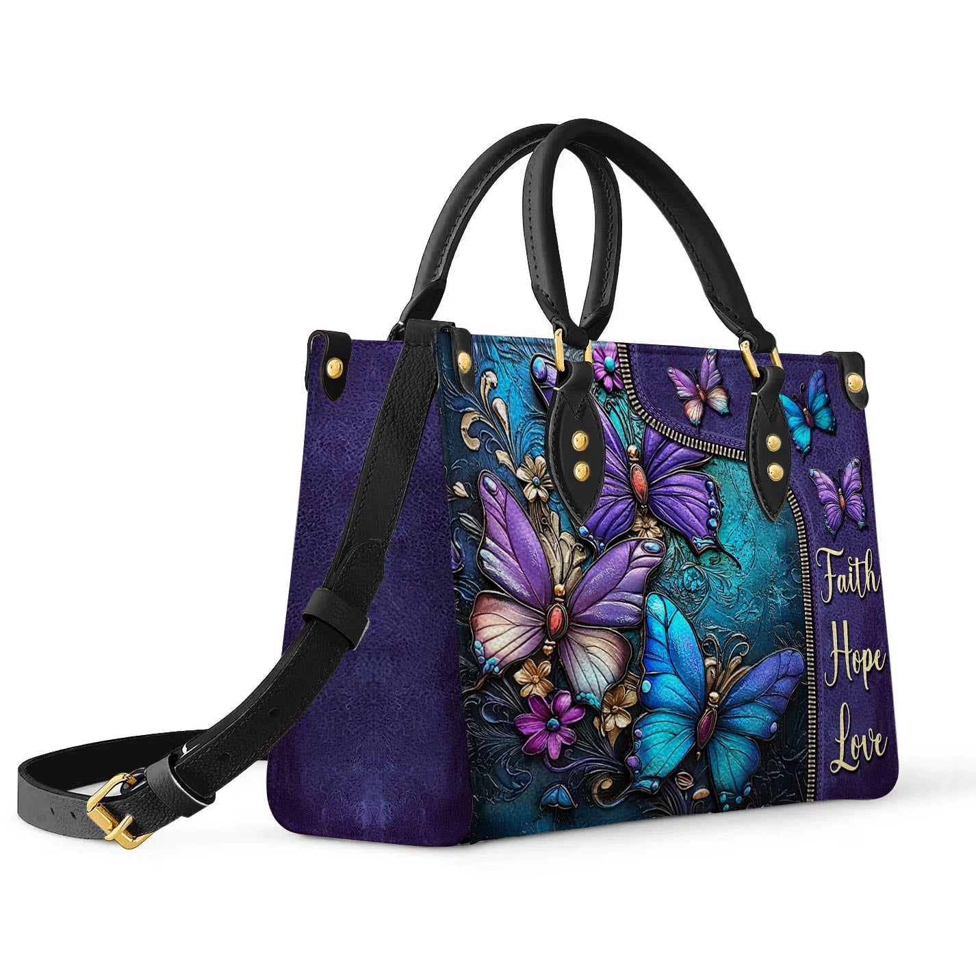Lorva Leather Bag Faith Hope Love