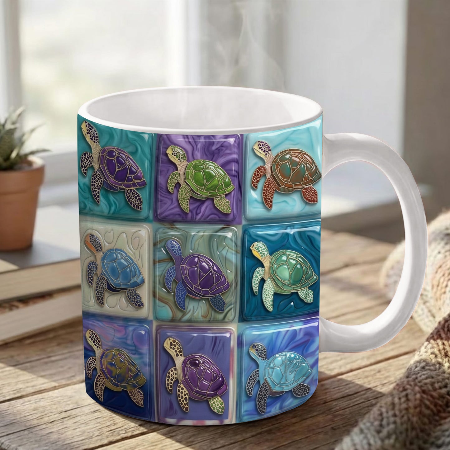 Lorva Mug Colorful Sea Turtle