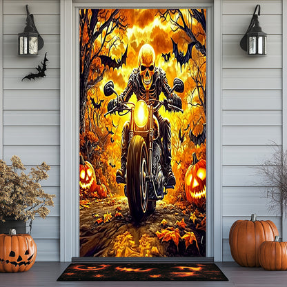 Lorva Halloween Door Cover Born To Ride Built For Halloween