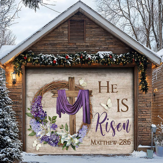 Lorva Garage Door Banner Decoration He Is Risen