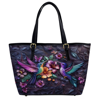 Lorva Hummingbird Leather Tote Bag Hummingbird Harmony